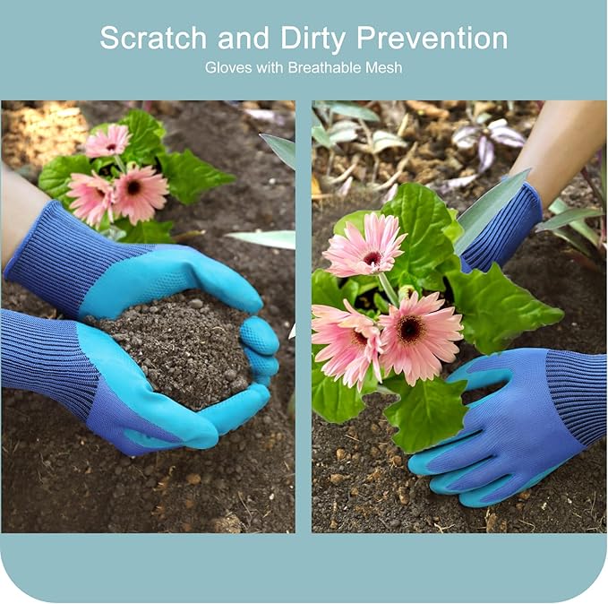 Kynup Garden Tools 7-Piece, Gardening Hand Tools, Gardening Tools Set Cultivators Pitchforks with Rust-Proof,Stainless Steel, Aluminum Alloy Material, Gardening Supplies Set Ideal Gift